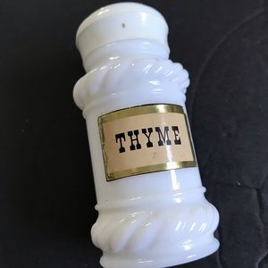 5 Milk Glass Spice Jars